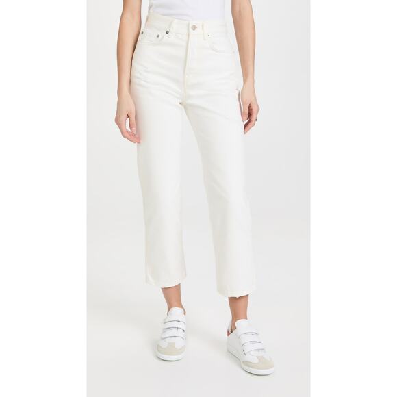 Acne Studios 'Mece' White Beaten White Denim Jeans Size 26 - Picture 1 of 4